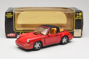 Porsche 911 964 Carrera 2 Targa Rouge Anson 1:18 30305-W Métal Moulé — image 8 sur 8