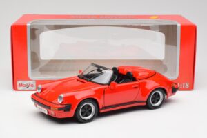 Porsche 911 964 Speedster Rouge Maisto 1:18 37800-M2 Métal Moulé — image 8 sur 8
