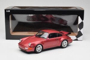 Porsche 911 964 Turbo Rouge Minichamps 1:18 155069102 Métal Moulé — image 6 sur 6