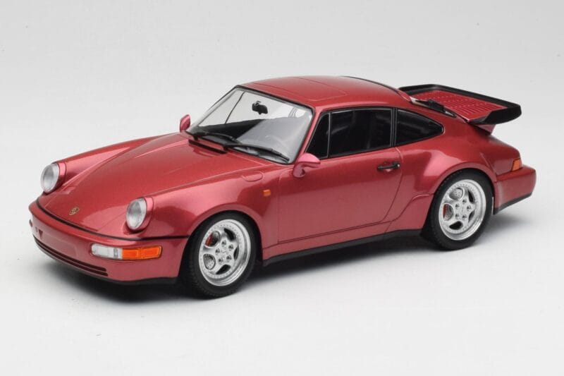 Porsche 911 964 Turbo Rouge Minichamps 1:18 155069102 Métal Moulé