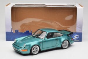 Porsche 911 964 Turbo Wimbledon Green Metallic Solido 1:18 S1803407 Métal Moulé — image 8 sur 8