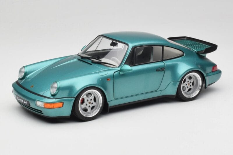 Porsche 911 964 Turbo Wimbledon Green Metallic Solido 1:18 S1803407 Métal Moulé