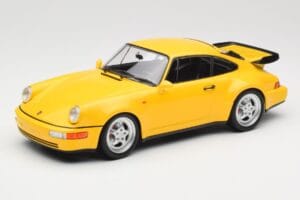 Porsche 911 964 Turbo Jaune Minichamps 1:18 155069100 Métal Moulé