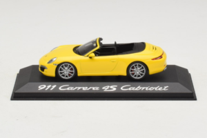 Porsche 911 991 Carrera 4S Cabriolet Jaune Minichamps 1:43 WAP0201120C Métal Moulé