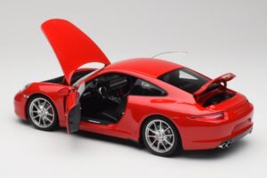 Porsche 911 991 Carrera S Guards Rouge Minichamps 1:18 100061020 Métal Moulé — image 5 sur 8