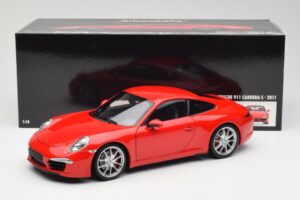 Porsche 911 991 Carrera S Guards Rouge Minichamps 1:18 100061020 Métal Moulé — image 8 sur 8