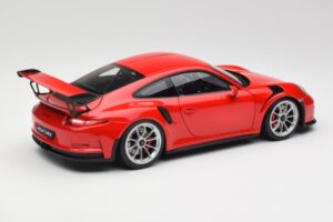 Porsche 911 991 GT3 RS Guards Rouge Jantes Argent AUTOart 1:18 78165 Métal Moulé — image 3 sur 8