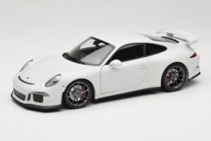 Porsche 911 991 GT3 Blanc Avec Jantes Argent Minichamps 1:18 113062721 Métal Moulé