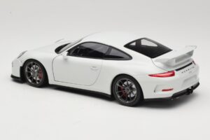Porsche 911 991 GT3 Blanc Avec Jantes Argent Minichamps 1:18 113062721 Métal Moulé — image 7 sur 8