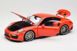 Porsche 911 991 Turbo S Lava Orange Minichamps 1:18 110067120 Métal Moulé — image 2 sur 8