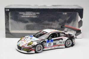 Porsche 911 991.1 GT3 R #21 WTM Racing J. Stursberg / V. Krumbach 24h Nurburgring 2016 Minichamps 1:18 155166021 Métal Moulé — image 6 sur 6