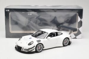 Porsche 911 991.1 GT3 R Blanc Avec Jantes Argent Minichamps 1:18 153166000 Métal Moulé — image 6 sur 6