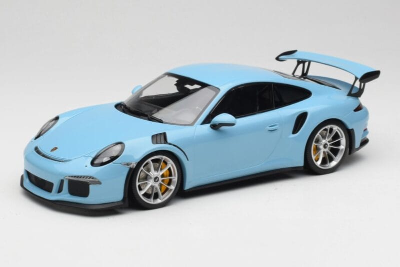 Porsche 911 991.1 GT3 RS Bleu Jantes Mates Minichamps 1:18 153066235 Métal Moulé