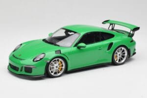 Porsche 911 991.1 GT3 RS Lizard Vert & Roues Argent Minichamps 1:18 153066229 Métal Moulé