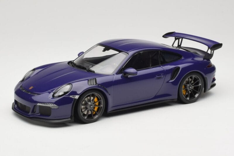 Porsche 911 991.1 GT3 RS Ultraviolet Minichamps 1:18 155066221 Métal Moulé