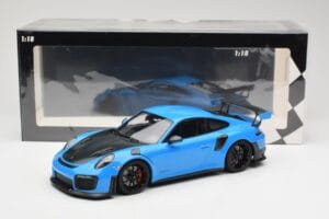 Porsche 911 991.2 GT2 RS Bleu avec Jantes Noires Minichamps 1:18 155068308 Métal Moulé — image 6 sur 6