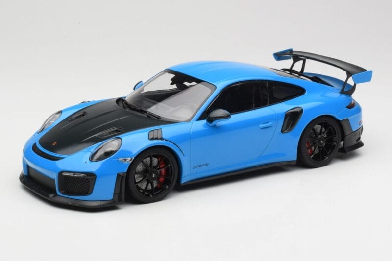 Porsche 911 991.2 GT2 RS Bleu avec Jantes Noires Minichamps 1:18 155068308 Métal Moulé