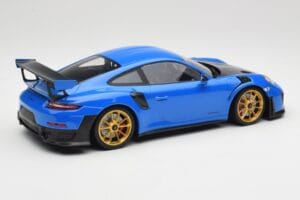 Porsche 911 991.2 GT2 RS Bleu avec Jantes Dorées Minichamps 1:18 155068302 Métal Moulé — image 2 sur 6