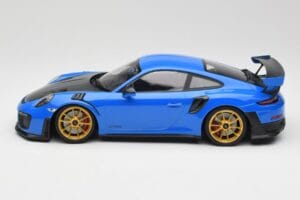 Porsche 911 991.2 GT2 RS Bleu avec Jantes Dorées Minichamps 1:18 155068302 Métal Moulé — image 3 sur 6