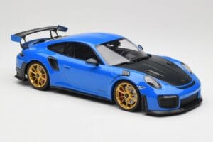 Porsche 911 991.2 GT2 RS Bleu avec Jantes Dorées Minichamps 1:18 155068302 Métal Moulé — image 4 sur 6