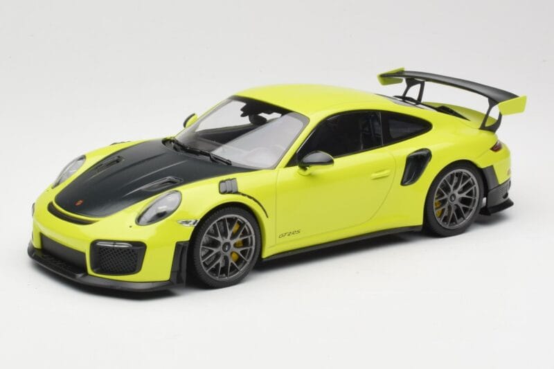 Porsche 911 991.2 GT2 RS Vert Citron avec Jantes Argentées Minichamps 1:18 155068309 Métal Moulé