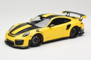 Porsche 911 991.2 GT2 RS Weissach Package Jaune avec Jantes Noires Minichamps 1:18 155068311 Métal Moulé