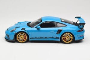 Porsche 911 991.2 GT3 RS Bleu avec Jantes Dorées Minichamps 1:18 155068222 Métal Moulé — image 3 sur 6