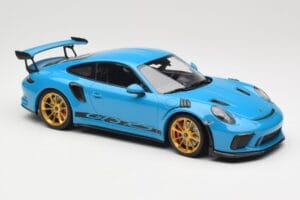 Porsche 911 991.2 GT3 RS Bleu avec Jantes Dorées Minichamps 1:18 155068222 Métal Moulé — image 4 sur 6