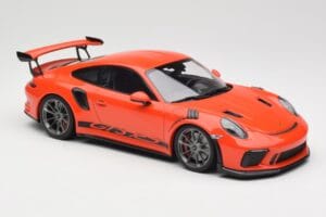 Porsche 911 991.2 GT3 RS Lava Orange & Jantes Argent Minichamps 1:18 155068225 Métal Moulé — image 4 sur 6