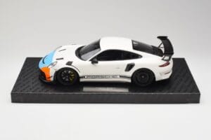 Porsche 911 991.2 GT3 RS Manthey Racing Blanc & Bleu & Orange Minichamps 1:18 MR-911-GT3RS-1805 Métal Moulé