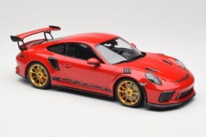 Porsche 911 991.2 GT3 RS Rouge avec Jantes Dorées Minichamps 1:18 155068220 Métal Moulé — image 4 sur 6