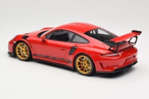 Porsche 911 991.2 GT3 RS Rouge avec Jantes Dorées Minichamps 1:18 155068220 Métal Moulé — image 5 sur 6