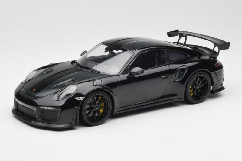 Porsche 911 991.2 GT3 RS Weissach Package Noir Avec Jantes Noires Minichamps 1:18 153068321 Métal Moulé