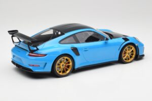Porsche 911 991.2 GT3 RS Weissach Package Bleu & Roues Dorées Minichamps 1:18 153068232 Métal Moulé — image 2 sur 6