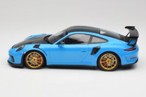 Porsche 911 991.2 GT3 RS Weissach Package Bleu & Roues Dorées Minichamps 1:18 153068232 Métal Moulé — image 3 sur 6