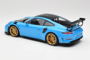 Porsche 911 991.2 GT3 RS Weissach Package Bleu & Roues Dorées Minichamps 1:18 153068232 Métal Moulé — image 5 sur 6