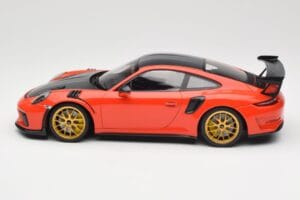Porsche 911 991.2 GT3 RS Weissach Package Lava Orange Jantes Magnesium Dorées Minichamps 1:18 153068227 Métal Moulé — image 3 sur 6