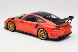 Porsche 911 991.2 GT3 RS Weissach Package Lava Orange Jantes Magnesium Dorées Minichamps 1:18 153068227 Métal Moulé — image 5 sur 6