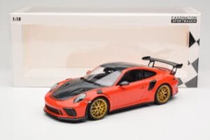 Porsche 911 991.2 GT3 RS Weissach Package Lava Orange Jantes Magnesium Dorées Minichamps 1:18 153068227 Métal Moulé — image 6 sur 6