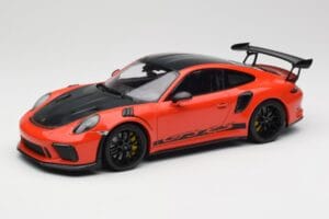 Porsche 911 991.2 GT3 RS Weissach Package Lava Orange Wording Jantes Magnesium Noires Minichamps 1:18 153068226 Métal Moulé
