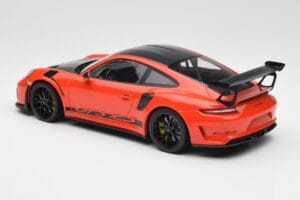 Porsche 911 991.2 GT3 RS Weissach Package Lava Orange Wording Jantes Magnesium Noires Minichamps 1:18 153068226 Métal Moulé — image 5 sur 6