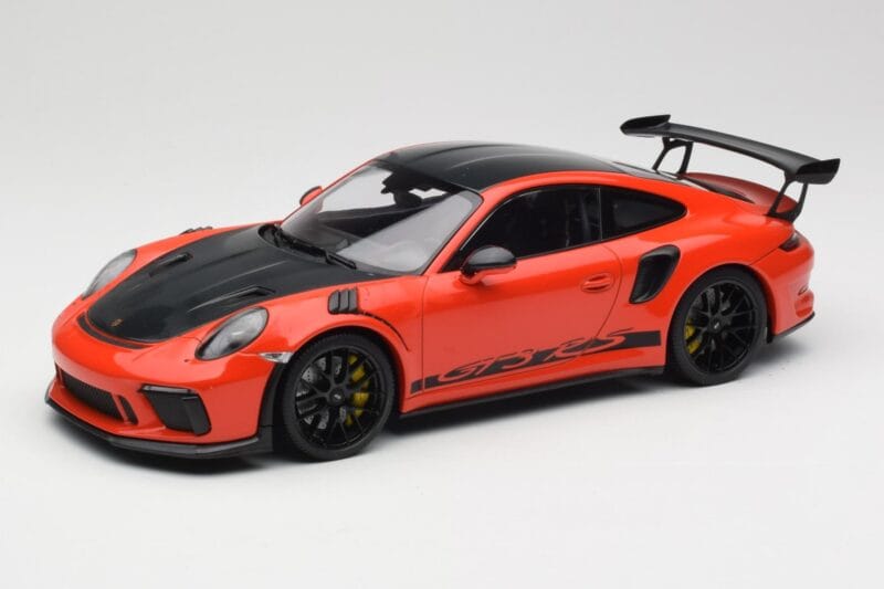 Porsche 911 991.2 GT3 RS Weissach Package Lava Orange Wording Jantes Magnesium Noires Minichamps 1:18 153068226 Métal Moulé