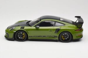 Porsche 911 991.2 GT3 RS Weissach Package Lizard Green Wording & Jantes Magnésium Noires Minichamps 1:18 155068232 Métal Moul — image 3 sur 6