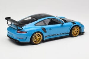 Porsche 911 991.2 GT3 RS Weissach Package Shark Blue Wording Jantes Magnesium Dorées Minichamps 1:18 153068237 Métal Moulé — image 2 sur 6