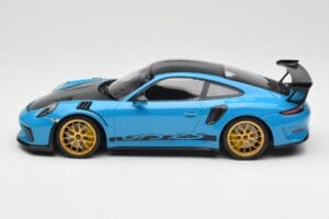 Porsche 911 991.2 GT3 RS Weissach Package Shark Blue Wording Jantes Magnesium Dorées Minichamps 1:18 153068237 Métal Moulé — image 3 sur 6