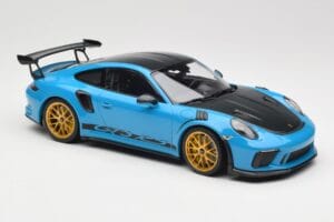 Porsche 911 991.2 GT3 RS Weissach Package Shark Blue Wording Jantes Magnesium Dorées Minichamps 1:18 153068237 Métal Moulé — image 4 sur 6