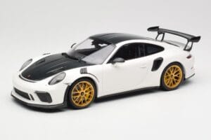 Porsche 911 991.2 GT3 RS Weissach Package Blanc Jantes Magnesium Dorées Minichamps 1:18 153068238 Métal Moulé