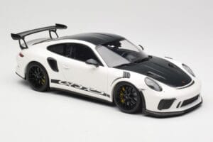 Porsche 911 991.2 GT3 RS Weissach Package Blanc Wording Jantes Magnesium Noires Minichamps 1:18 153068225 Métal Moulé — image 4 sur 6