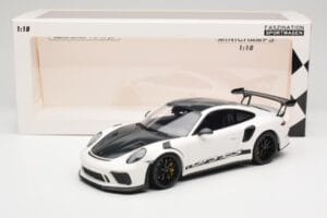 Porsche 911 991.2 GT3 RS Weissach Package Blanc Wording Jantes Magnesium Noires Minichamps 1:18 153068225 Métal Moulé — image 6 sur 6