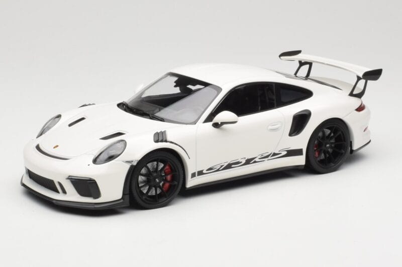 Porsche 911 991.2 GT3 RS Blanc avec Jantes Noires Minichamps 1:18 155068224 Métal Moulé